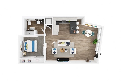 GONDOLA, Live Work, Open 1 Bed, 1 Bath at Marina Square, Washington